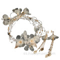 Elegantes accesorios para el cabello nupcial diadema de flores blancas